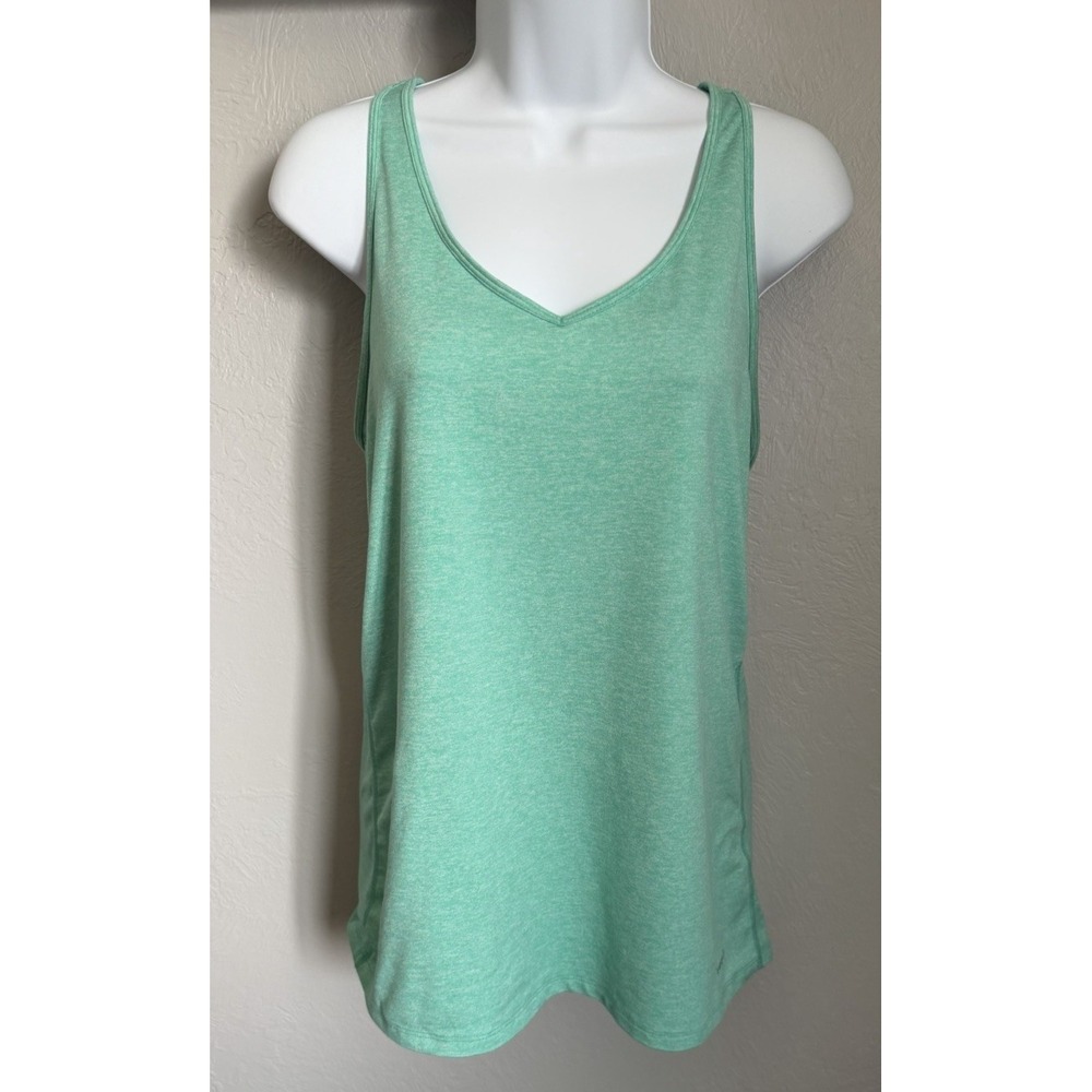 Patagonia Fleur Racerback Tank Top Womens Size Medium Green Active Stretch